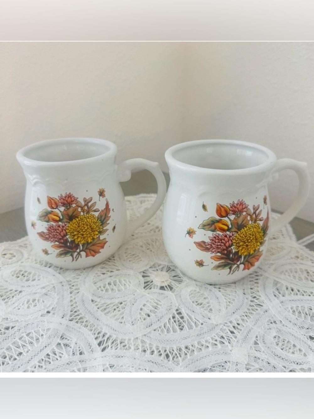 Retro Vintage Wangs Kitchen Mugs Set of Two cottagecore farmhouse kitchen